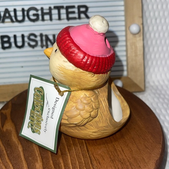 Snowman Bird Christmas Tea Light Candle Holder Holiday Decoration Display Yellow - Picture 4 of 5